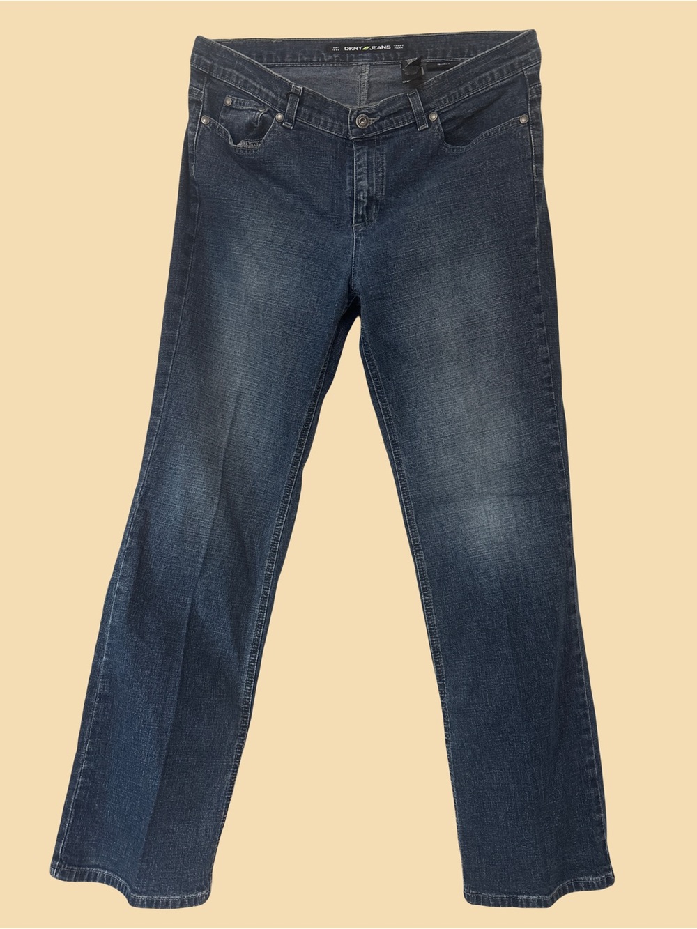 DKNY Women's Boot Cut Jeans in Dark Blue Wash 31” long